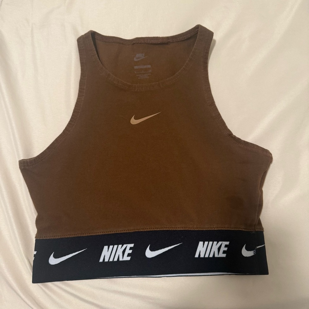 Nike Chocolate Brown Crop Top